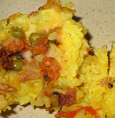 Stuffing inside the arancini